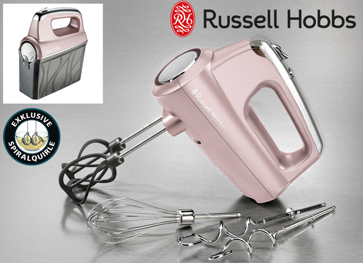 Keukenapparaten - Russell Hobbs handmixer met spiraalvormige kloppers, in Farbe CHAMPAGNE Ansicht 1