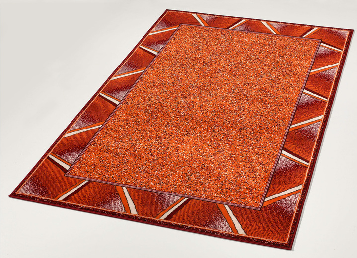 Tapijten - Vloerkleden en tapijten met stijlvolle randen, in Größe 111 (Brug, 60 x 110 cm) bis 298 (tapijt, 280 x 365 cm), in Farbe ROOD Ansicht 1