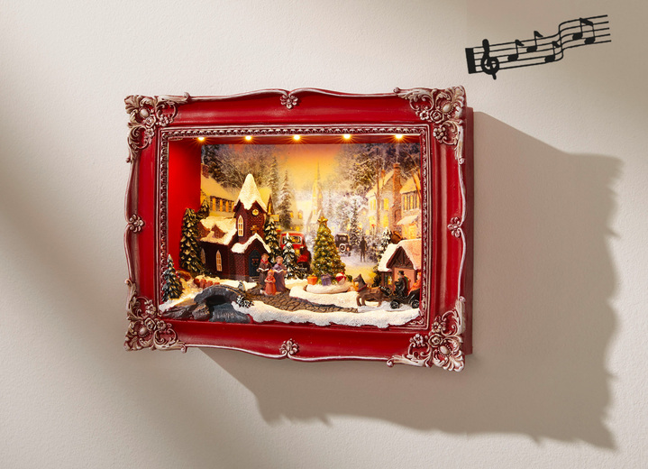 - Decoratie met ledverlichting en kerstmelodieën, in Farbe ROOD Ansicht 1