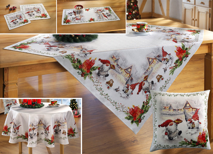- Tafel- en kamerdecoratie van Schäfer, in Größe 103 (loper, 40/140 cm) bis 301 (2 kleedjes, 40/40 cm), in Farbe MULTICOLOR