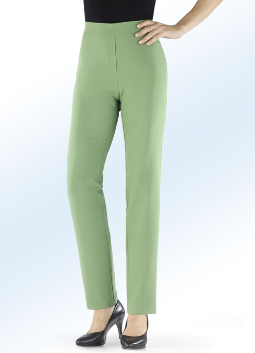 Broeken - Broek met elastische tailleband aan de achterkant, in Größe 018 bis 235, in Farbe PISTACHE