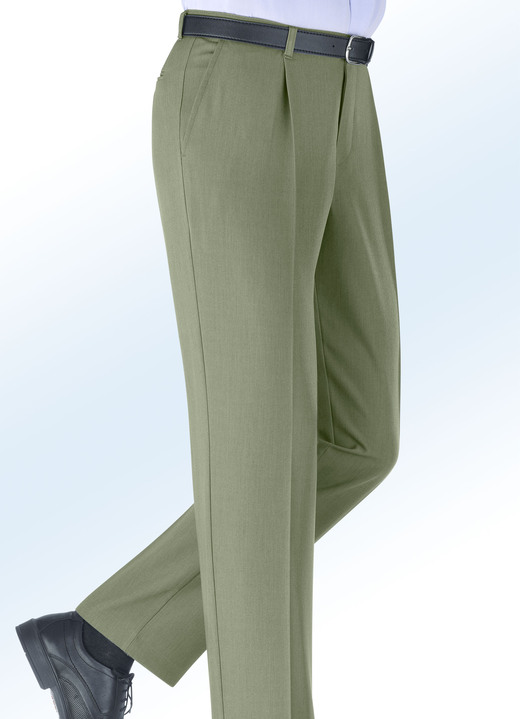 SALE - Gemêleerde broek met elastische tailleband, in Größe 025 bis 064, in Farbe OLIJF Ansicht 1