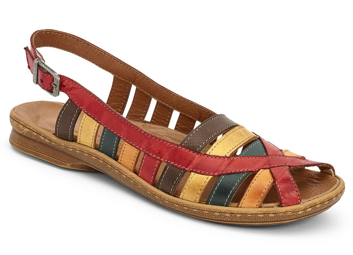- Leuke riemsandaal in 2 kleuren, breedtemaat G, in Größe 036 bis 042, in Farbe ROOD-MEERKLEURIG
