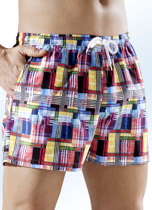 - Zwemshort, geruit, microvezel, in Größe 004 bis 012, in Farbe MEERKLEURIG