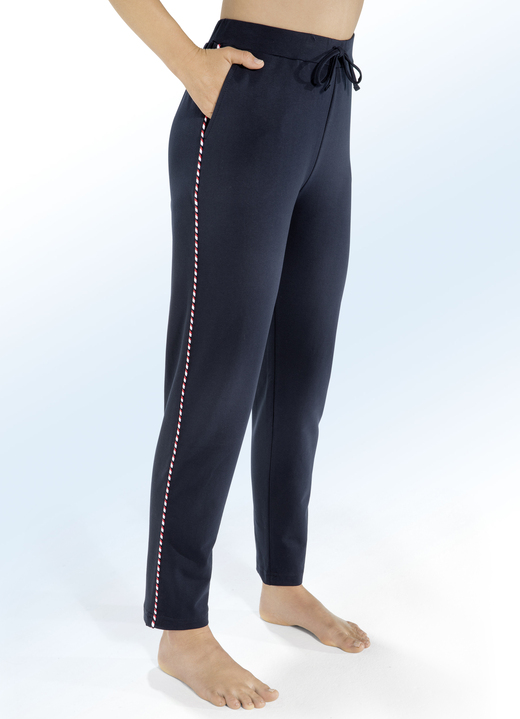 Vrijetijds pantalons - Broek met trekkoord, in Größe 018 bis 054, in Farbe MARINE Ansicht 1