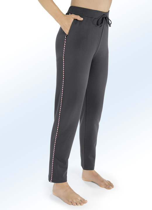 Vrijetijds pantalons - Broek met trekkoord, in Größe 018 bis 054, in Farbe ANTRACIET Ansicht 1