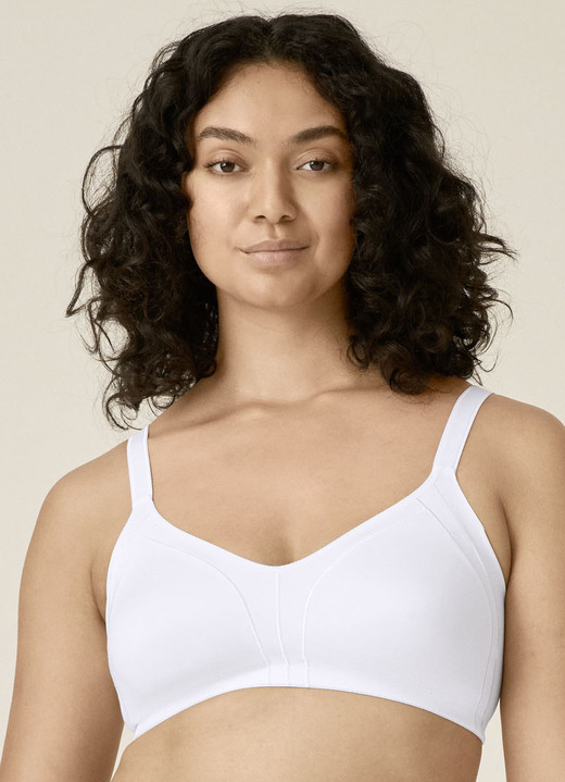 T-shirt-bh - Naturana minimizer-bh met voorgevormde cups, in Größe 075 bis 105, in Cup B, in Farbe WIT Ansicht 1