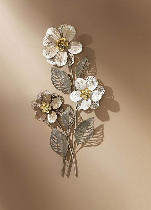 Schilderijen - Metalen wanddecoratie, in Farbe GOUD-BRUINE-CRÈME
