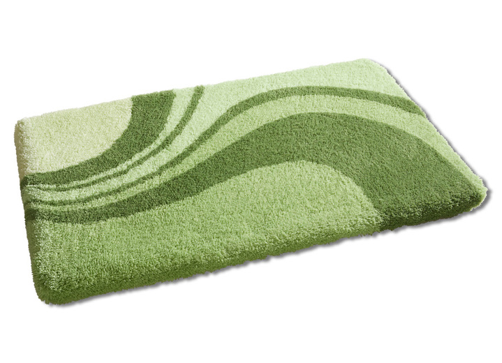 Badmatten - Badkamerset van Kleine Wolke met antislip achterkant, in Größe 100 (Matje, halfrond 50/80 cm) bis 112 (Toiletdekselafdekking 47/50 cm), in Farbe GROEN Ansicht 1