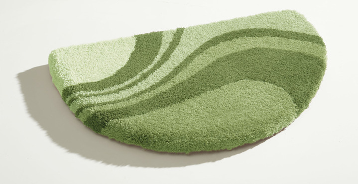 Badmatten - Badkamerset van Kleine Wolke met antislip achterkant, in Größe 100 (Matje, halfrond 50/80 cm) bis 112 (Toiletdekselafdekking 47/50 cm), in Farbe GROEN Ansicht 1