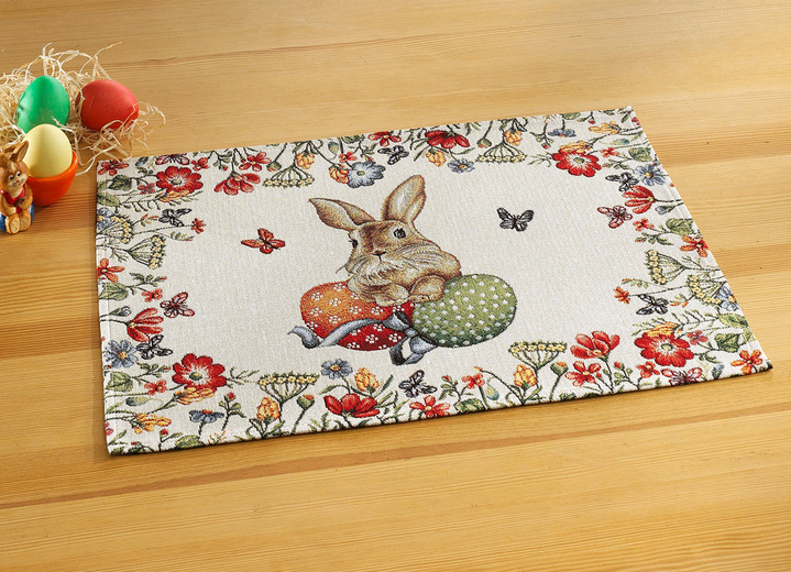 Woontextiel - Tafel- en kamerdecoratie in lentestijl, in Größe 100 (2 placemats, 33/45 cm) bis 404 (Kussensloop, 45/45 cm), in Farbe MEERKLEURIG Ansicht 1