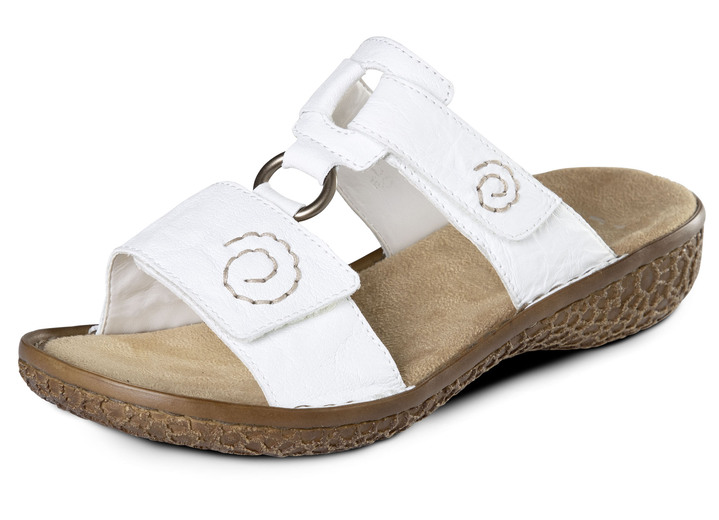 Sandalen & slippers - Rieker muiltjes met subtiele siernaden, in Größe 036 bis 042, in Farbe WIT Ansicht 1