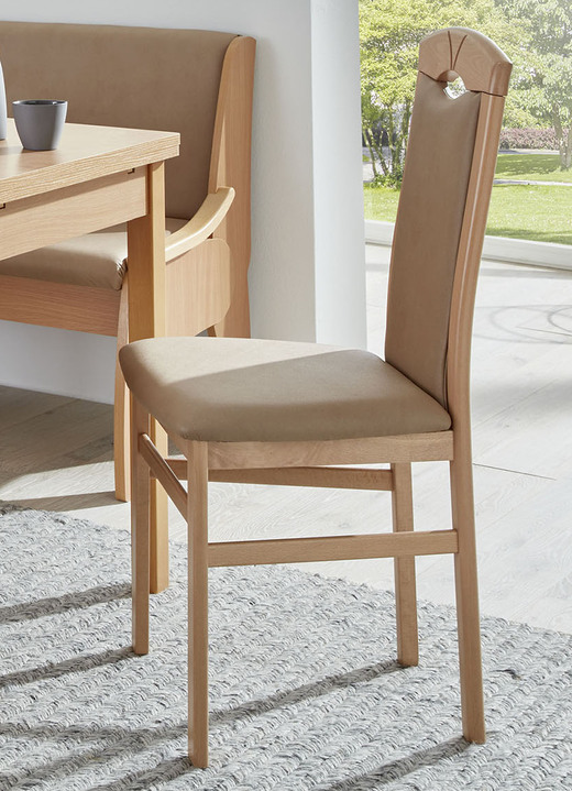 Stoelen & zitbanken - Tijdloos eetkamermeubilair, in Farbe CAPPUCCINO VAN BEUKENHOUT, in Ausführung Set van 2 stoelen Ansicht 1