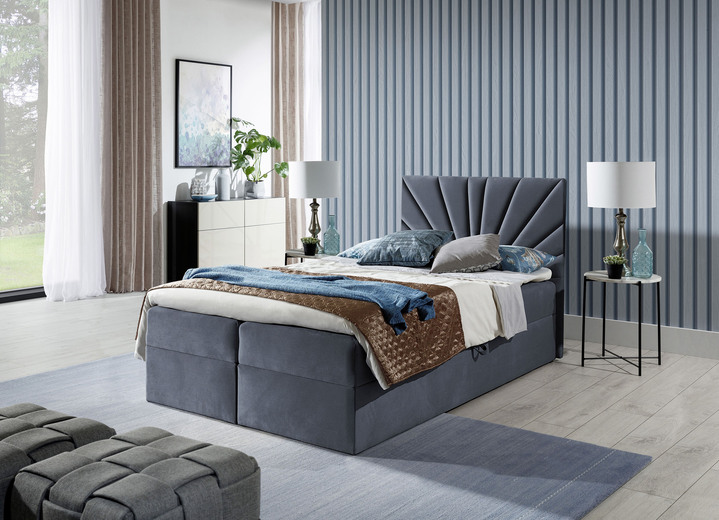 Boxspringbedden - Boxspringbed met afneembare topper, in Farbe ANTRACIET Ansicht 1