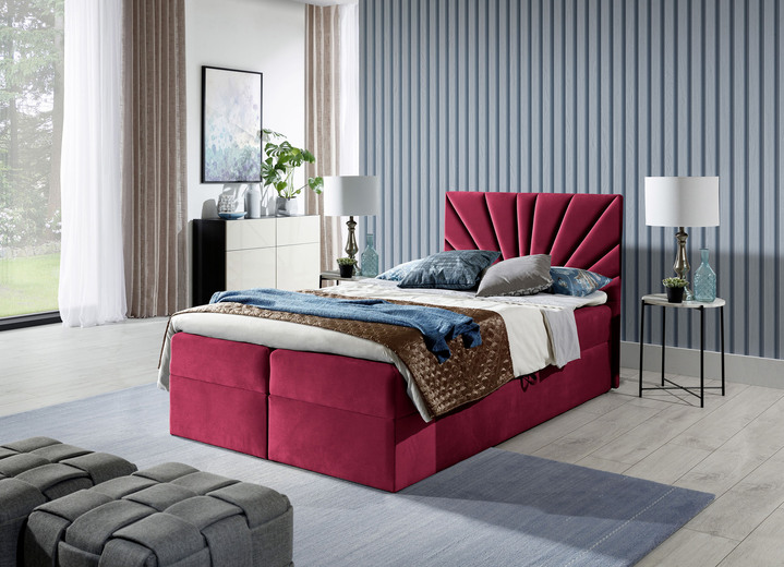 Boxspringbedden - Boxspringbed met afneembare topper, in Farbe ROOD Ansicht 1