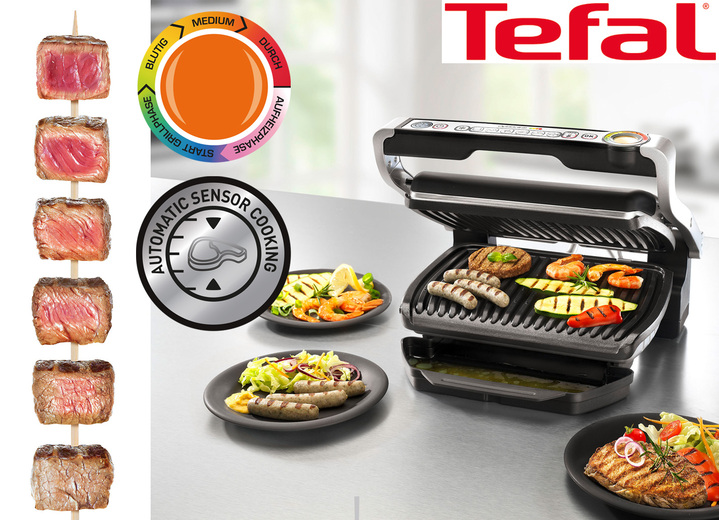 Keukenapparaten - Tefal tafelgrill gemaakt van geborsteld roestvrij staal, in Farbe ZWART ROESTVRIJ STAAL Ansicht 1