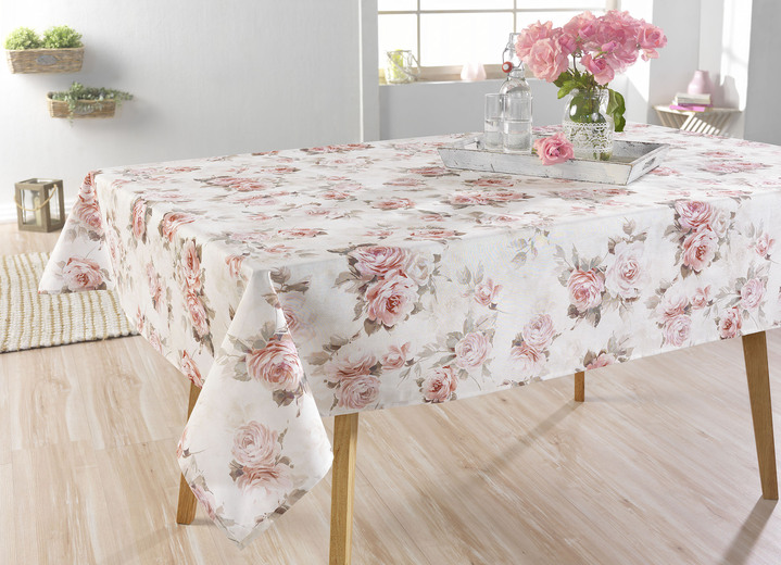 Tafellakens - Tafeldecoratie met Peyer vlekbeschermingsapparatuur, in Größe 103 (loper, 40/140 cm) bis 190 (tafelkleed ovaal, 140/190 cm), in Farbe ROSA