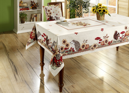 Tafel- en kamerdecoratie van wandtapijt