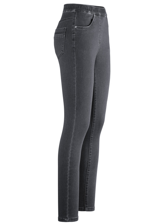 Broeken met elastische band - Superzachte jegging jeans, in Größe 017 bis 050, in Farbe ANTRACIET Ansicht 1