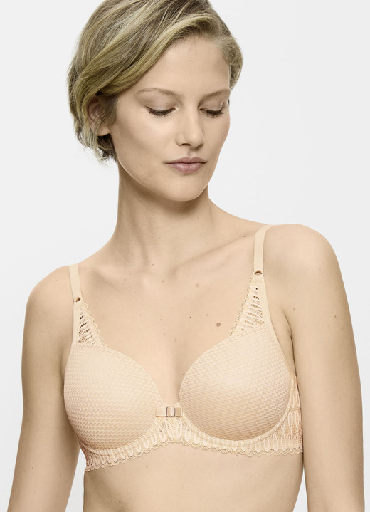Beugel-BH - Triumph Aura Spotlight beugelbeha met elastische kant, in Größe 070 bis 090, in Cup A, in Farbe CREME Ansicht 1