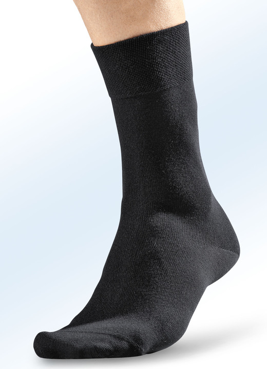 Kousen - Schiesser vijf-pack sokken, in Größe 001 (Schuhgröße 39-42) bis 002 (schoenmaat 43-46), in Farbe 5X ZWART Ansicht 1