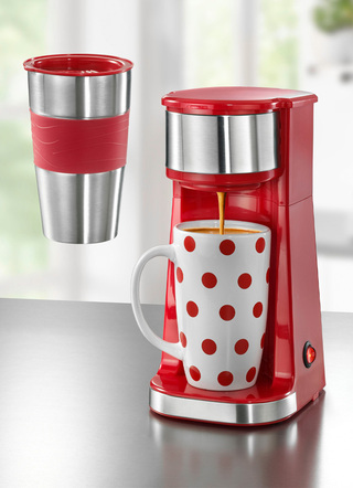 Koffiezetapparaat inclusief thermoskan en keramische mok