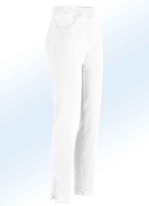 Broeken met elastische band - Magische jeans met hoog stretchgehalte, in Größe 019 bis 058, in Farbe WIT Ansicht 1