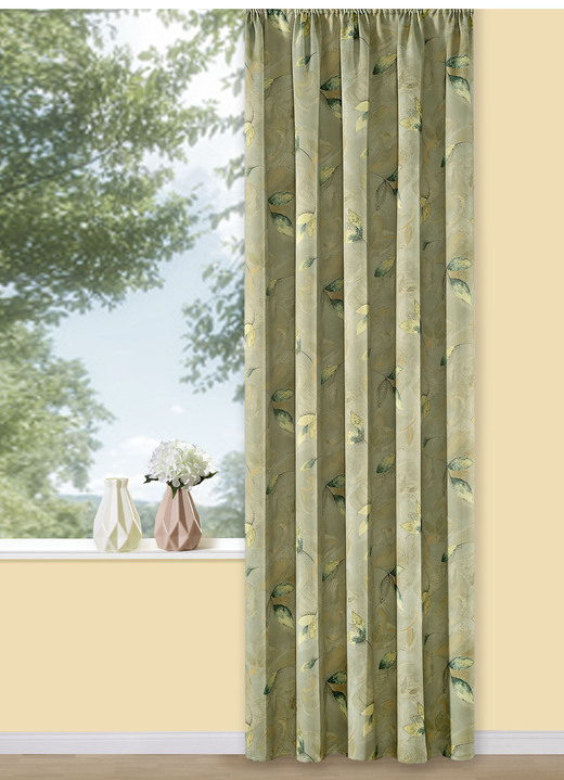 Klassiek - Ondoorzichtige verduisterende sjaals, in Größe 358 (H 145 x B 140 cm) bis 456 (H 245 x B 140 cm), in Farbe GROEN Ansicht 1