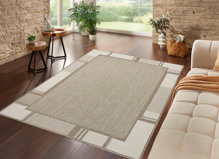 Modern - Onderhoudsvriendelijke tapijten voor binnen en buiten, in Größe 111 (Brug, 60 x 110 cm) bis 282 (Tapijt, 200 x 290 cm), in Farbe TAUPE Ansicht 1