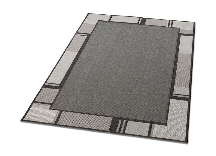 Modern - Onderhoudsvriendelijke tapijten voor binnen en buiten, in Größe 111 (Brug, 60 x 110 cm) bis 282 (Tapijt, 200 x 290 cm), in Farbe ANTRACIET-ZILVER Ansicht 1