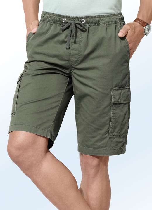 Shorts & bermuda's - Bermuda met cargozakken in 3 kleuren, in Größe 024 bis 060, in Farbe KAKI Ansicht 1