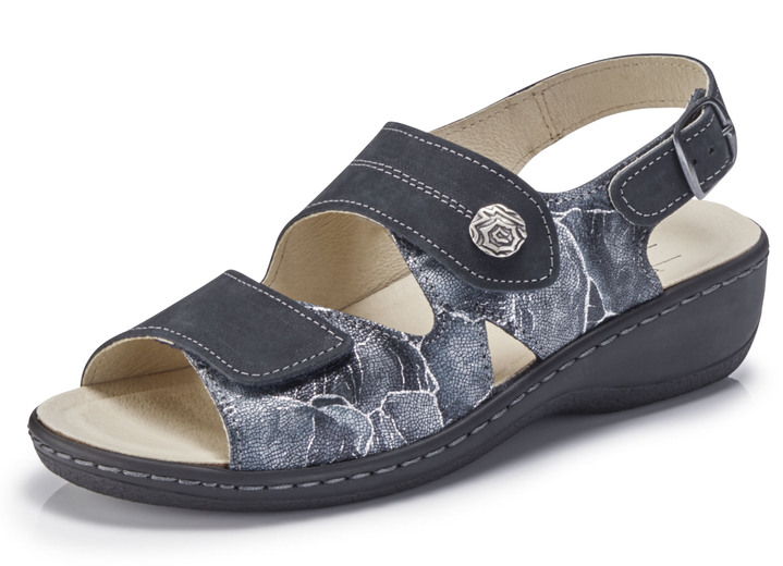 Sandalen & slippers - ELENA EDEN, comfortabele damessandalen, breedte H, met uitneembaar voetbed, in Größe 036 bis 042, in Farbe DONKERBLAUW Ansicht 1