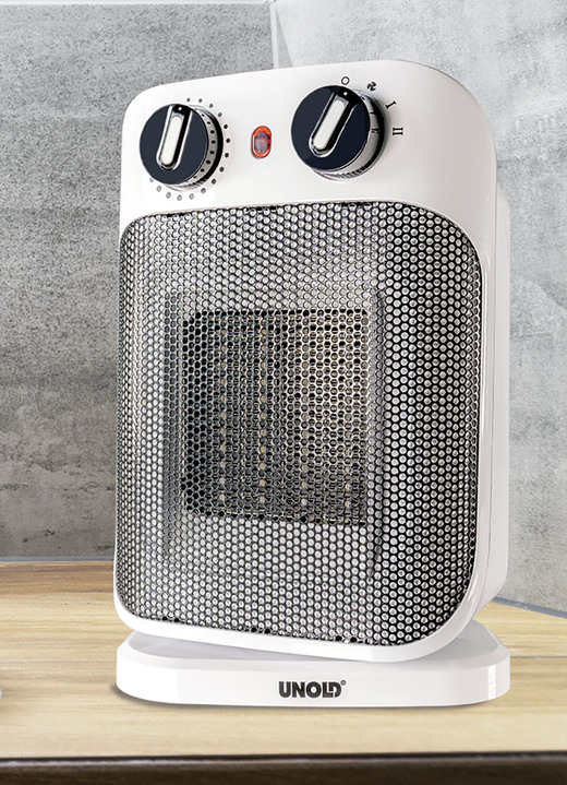 Welbehagen - Keramische luchtverwarmer Unold, in Farbe WIT-ZWART Ansicht 1