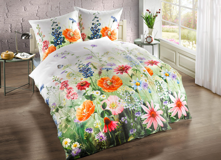 Beddengoed - Mako satijnen beddengoedset Gemaakt in Duitsland, in Größe 112 (80/80 cm + 135/200 cm) bis 115 (80/80 cm + 155/220 cm), in Farbe MULTICOLOR Ansicht 1