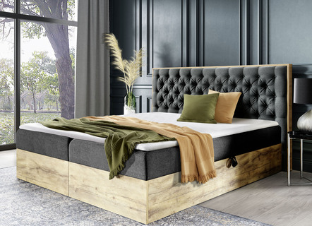 Boxspringbed met nachtkastje en topmatras