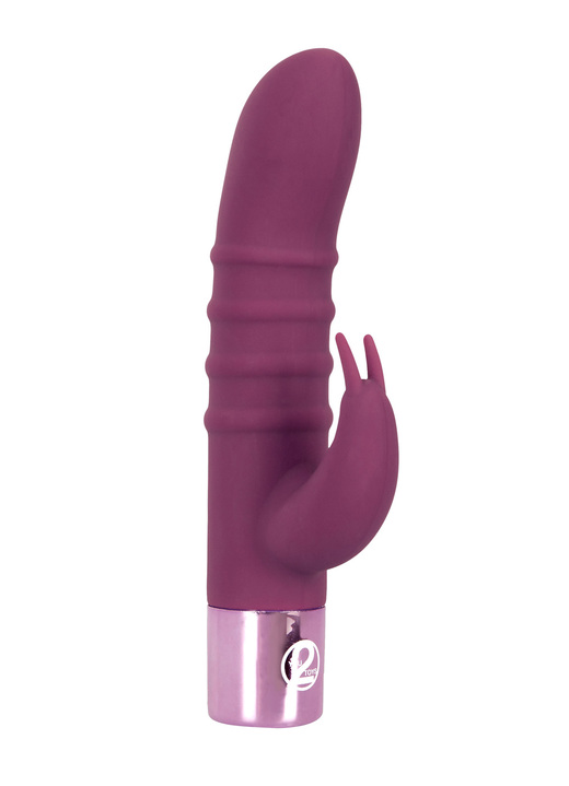 Erotiek - Waterdichte vibrator met clitorisstimulator, in Farbe PAARS