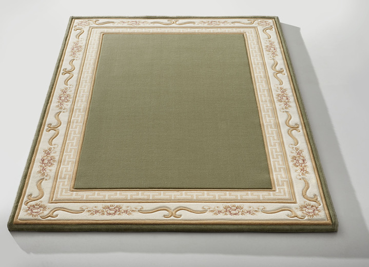 Tapijten - Bruggen en tapijten met randen met patronen, in Größe 101 (Brug, 40 x 60 cm) bis 288 (tapijt, 240 x 340 cm), in Farbe GROEN Ansicht 1