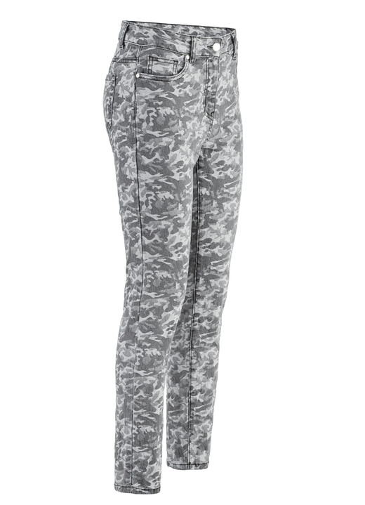 Broeken - Jeans met camouflagepatroon, in Größe 017 bis 050, in Farbe ANTRACIET GRIJS Ansicht 1