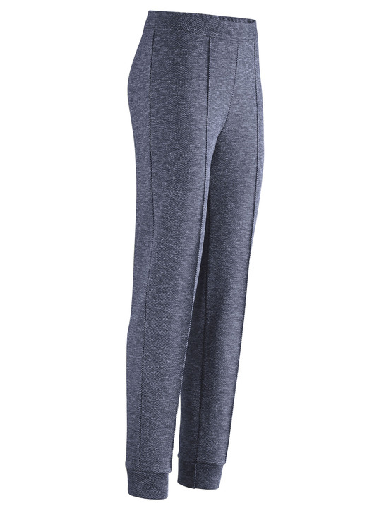 Broeken - Gebreide broek, in Größe 017 bis 052, in Farbe BLAUW-ZWART Ansicht 1