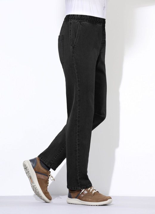 Jeans - Pull-on jeans in 3 kleuren Jeans - Pull-on jeans in 3 kleuren, in Größe 024 bis 060, in Farbe ZWART