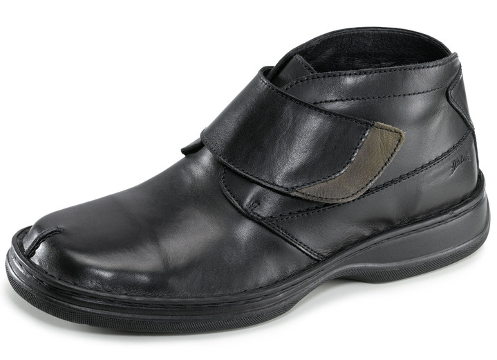 Laarsjes - GINO GALANTE, gevoerde herenlaarzen, winterschoenen, breedte K, met uitneembaar voetbed, in Größe 039 bis 046, in Farbe ZWART-GRIJS Ansicht 1
