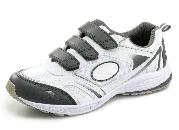 - Sneakers met klittenband in een sportief design, in Größe 036 bis 042, in Farbe WIT-GRIJS Ansicht 1