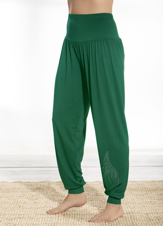 Homewear & vrijetijdsmode - Pumpbroek van Plantier, in Größe 036 bis 054, in Farbe DONKERGROEN Ansicht 1