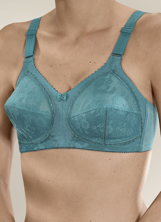Damesondergoed - Triumph-Doreen bh met kanten cups, in Größe 075 bis 110, in Cup B, in Farbe PACIFIC Ansicht 1