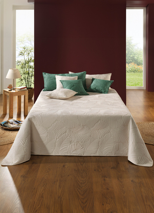 Spreien - Gezellige sprei en bijpassende kussenslopen, in Größe 873 (voor eenpersoonsbed, 140 x 210 cm ) bis 924 (1 kussensloop, 40 x 80 cm), in Farbe CRÈME Ansicht 1