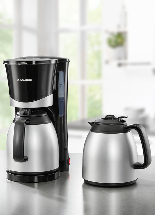 Koffieapparaten - Koffiezetapparaat met 2 thermosflessen van Efbe-Schott, in Farbe ZILVER