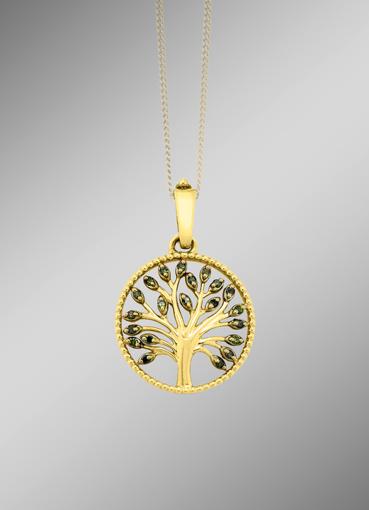 - Levensboom hanger met diamanten, in Farbe  Ansicht 1