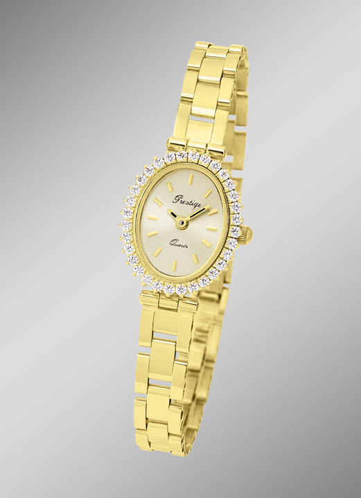 - Prestige quartz dameshorloge van goud, in Farbe  Ansicht 1