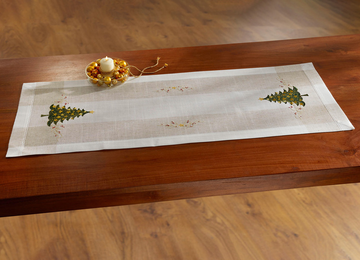 Woontextiel - Tafel- en kamerdecoratie in linnenlook, in Größe 101 (Kleedje, 35/50 cm) bis 404 (Kussensloop, 40/40 cm), in Farbe SECT-MEERKLEURIG Ansicht 1