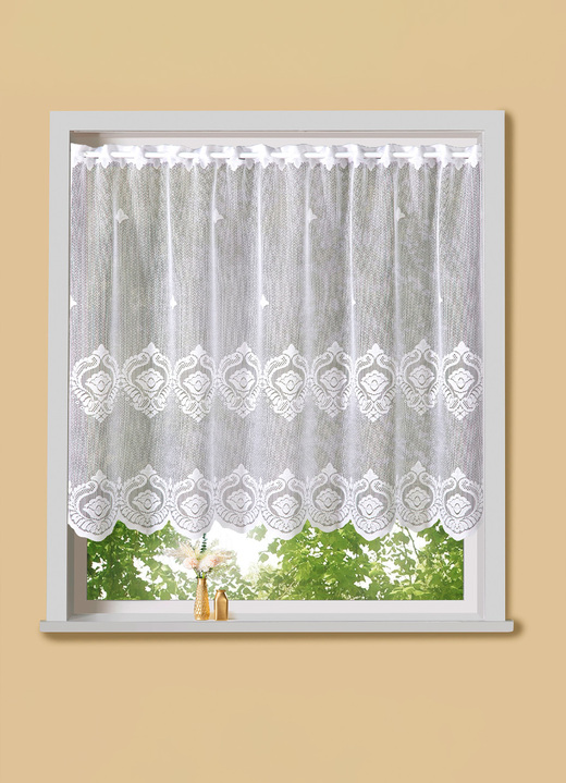 Klassiek - Een valletje met stangendoorvoer, in Größe 884 (H 80 x B 150 cm) bis 890 (H 80 x B 200 cm), in Farbe WIT